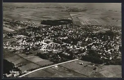 AK Sulingen, Ortsansicht vom Flugzeug aus