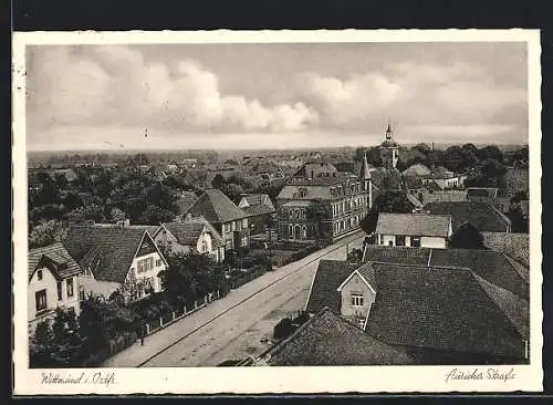 AK Wittmund, Ortsansicht mit Auricher Strasse