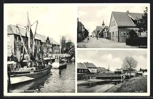 AK Hooksiel, am Hafen, Lange Strasse, Am Siel