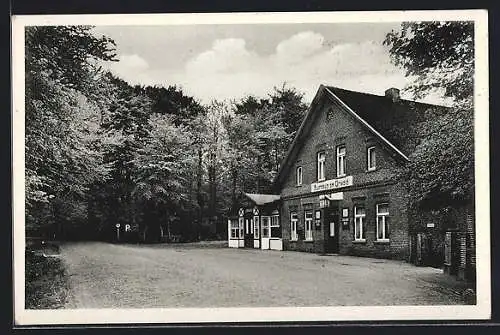 AK Zetel i. O., Gasthaus Kurhaus am Urwald, Strassenansicht