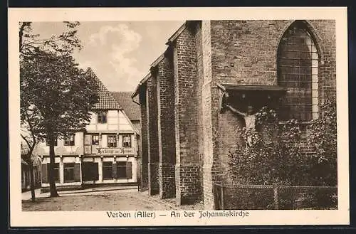 AK Verden /Aller, An der Johanniskirche