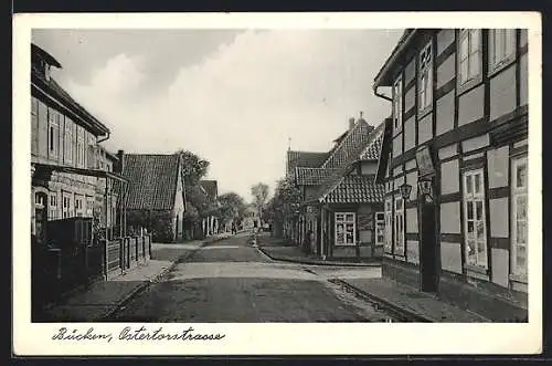 AK Bücken, Ostertorstrasse mit Gasthaus