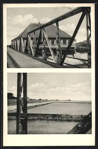 AK Eckwarderhörne, Bahnhofgaststätte und Strandhalle