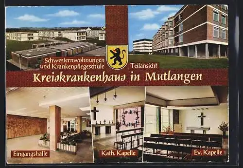 AK Mutlangen, Kreiskrankenhaus, Innenansicht Eingangshalle, Schwesternwohnungen und Krankenpflegeschule