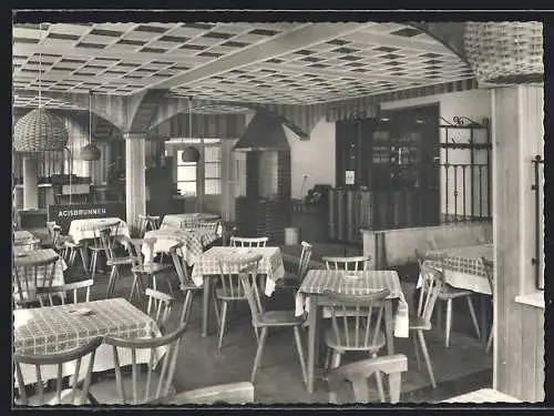 AK Schlüchtern, Hotel-Restaurant Acisbrunnen, Innenansicht