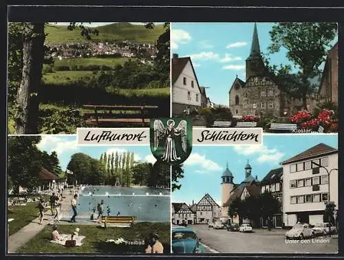 AK Schlüchtern, Kloster, Freibad, Strasse Unter den Linden