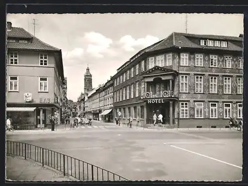 AK Einbeck, Marktstrasse mit Cafe Haber und Hotel