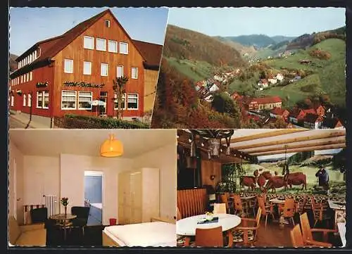 AK Lerbach /Oberharz, Hotel-Restaurant Sauerbrey, Innenansichten