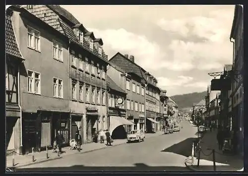 AK Heiligenstadt /Eichsfeld, Karl-Marx-Strasse mit Geschäften