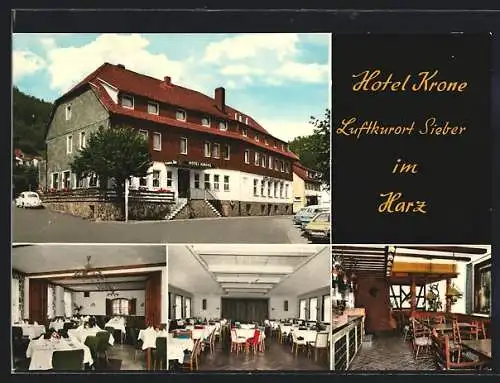 AK Sieber im Harz, Hotel Krone, Innenansichten