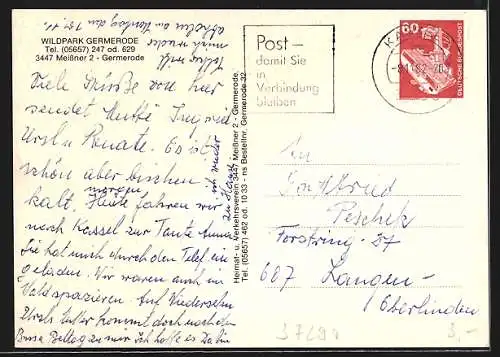 AK Meissner-Germerode, Wildpark Germerode, Eingang, Spielplatz, Wassermühle