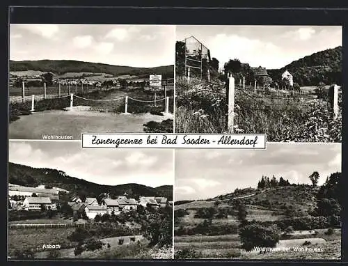 AK Bad Sooden-Allendorf, Zonengrenze, Wahlhausen, Wachturm, Asbach