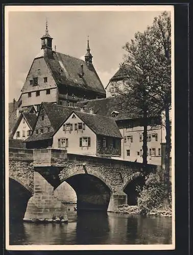 AK Besigheim, Enzpartie mit Brücke