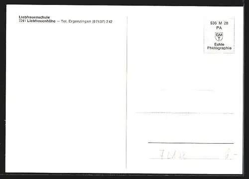 AK Ergenzingen, Liebfrauenschule auf der Liebfrauenhöhe