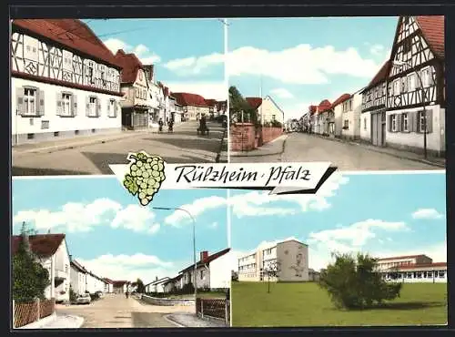 AK Rülzheim /Pfalz, Strassenpartie, Ortsansichten