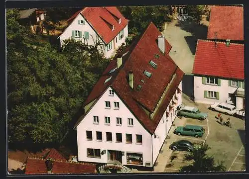 AK Waldrems /Backnang, Bäckerei und Gasthaus Zum Lamm vom Flugzeug aus