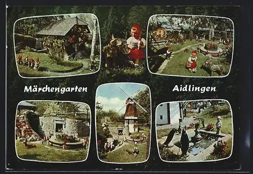 AK Aidlingen /Kr. Böblingen, Märchengarten Aidlingen, Obere Mühle, Gartenzwerge