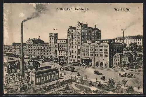 AK Werl i. W., Hefefabrik F. Wulf A.-G.