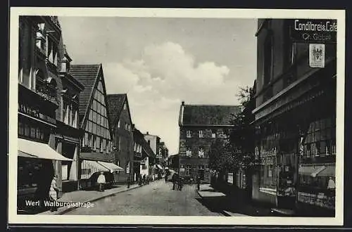 AK Werl, Conditorei & Café Ch. Göbel, Walburgisstrasse