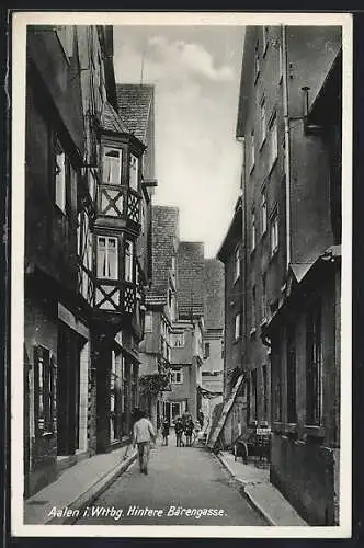 AK Aalen i. Wttbg., Fachwerkhäuser in der Hinteren Bärengasse