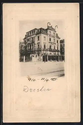 AK Dresden, Hotel Monopol, Wiener Platz 9