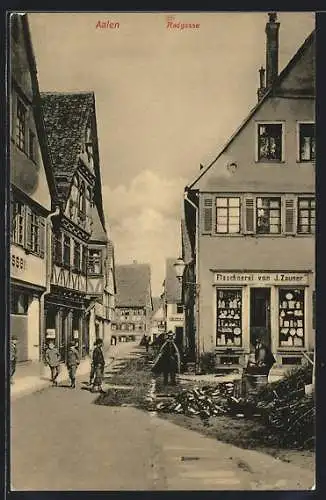 AK Aalen, Flaschnerei von J. Zauner, Radgasse
