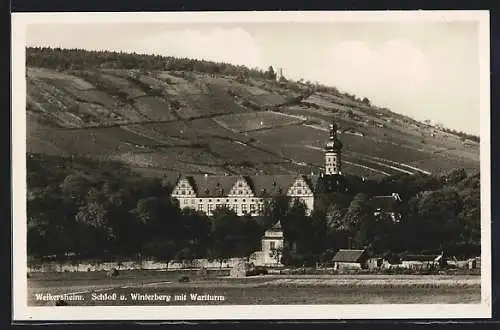 AK Weikersheim, Schloss u. Winterberg mit Wartturm