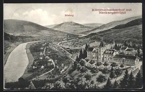 AK Neckargemünd, Gasthaus Kümmelbacherhof mit Dilsberg
