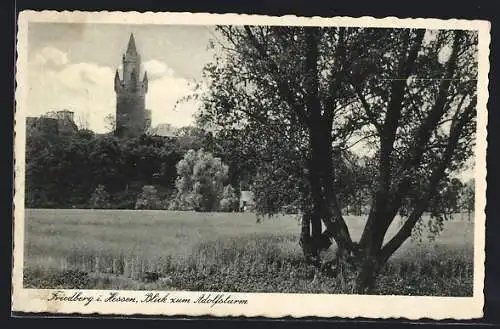 AK Friedberg i. Hessen, Blick zum Adolfsturm