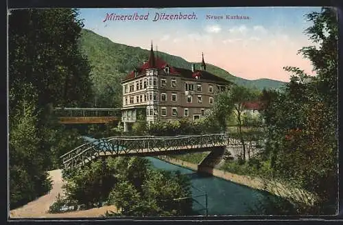 AK Ditzenbach, Flusspartie vor dem neuen Kurhaus