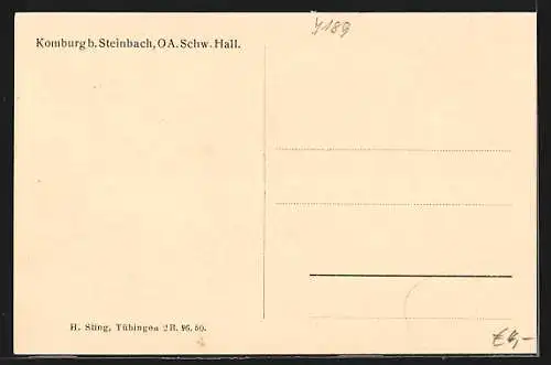 AK Komburg b. Steinbach, Gross- und Kleinkomburg mut Festung