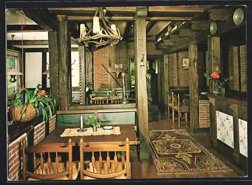 AK Brilon-Gudenhagen, Gaststätte Haus Waldsee H. Gross, Innenansicht