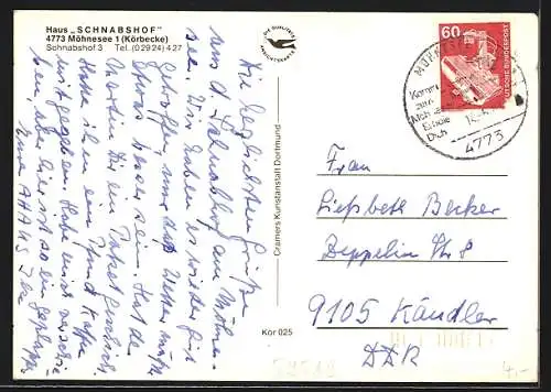 AK Möhnesee /Körbecke, Haus Schnabshof