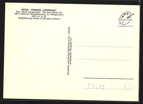 AK Wingeshausen /Kr. Wittgenstein, Ortsansicht aus der Vogelschau