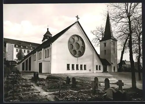 AK Grafschaft /Hochsauerland, St. Georgskirche mit Kirchhof