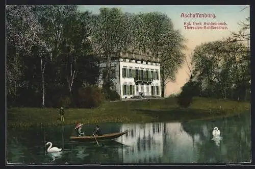 AK Aschaffenburg, Park Schönbusch, Theresien-Schlösschen