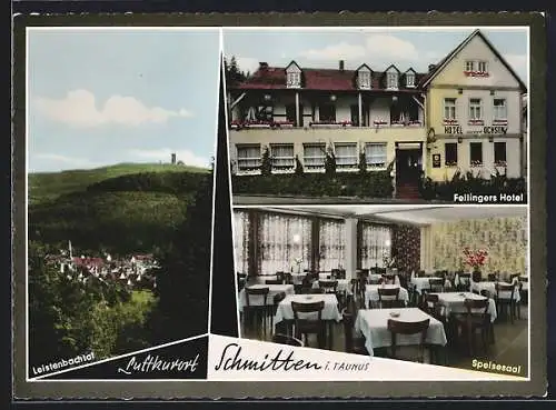 AK Schmitten / Taunus, Hotel Fellinger, Blick auf das Leistenbachtal