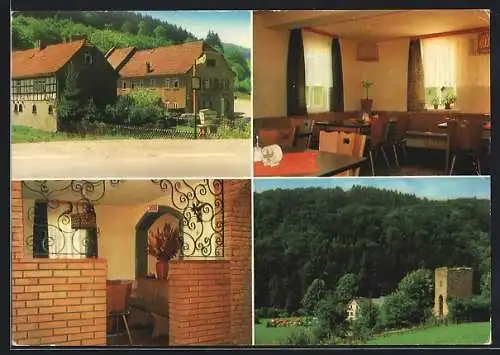 AK Weilrod /Altweilnau, Gasthaus Landsteiner Mühle, Innenansichten