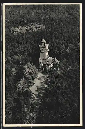 AK Bad Schmiedeberg, Aussichtsturm, Fliegeraufnahme