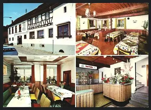 AK Neuleiningen, Gaststätte-Pension Zum Burghof mit Gasträumen