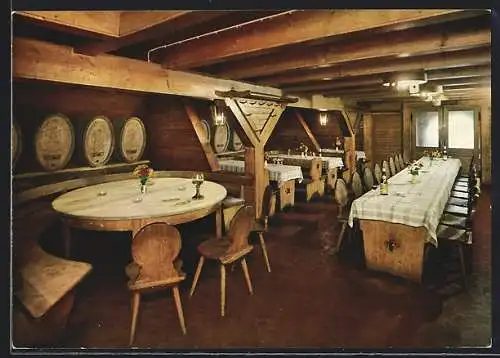 AK Bad Dürkheim a. d. Weinstrasse, Gaststätte Naturweinschänke Dürkheimer Fass, Bes. Fritz Keller