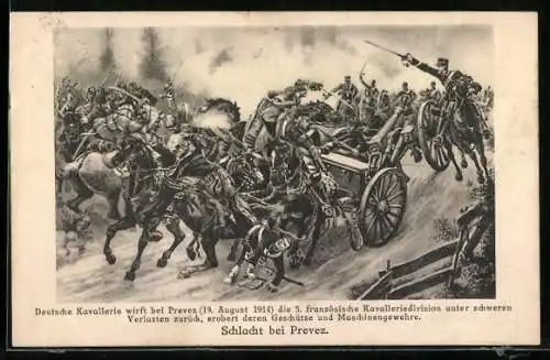 Künstler-AK Schlacht um Soissons, Siegreicher Vorstoss und heldenmütiger Kampf der deutschen Armee