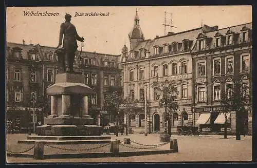 AK Wilhelmshaven, am Bismarck-Denkmal