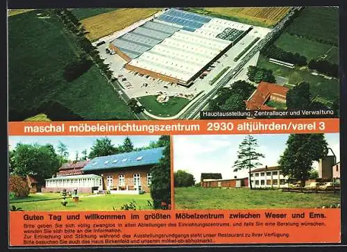 AK Altjührden /Varel, Maschal Möbel Einrichtungszentrum, Hauptausstellung und Zentrallager