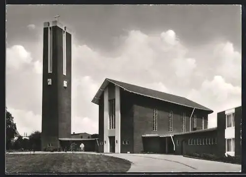 AK Varel /Oldb., Partie an der Kath. Kirche