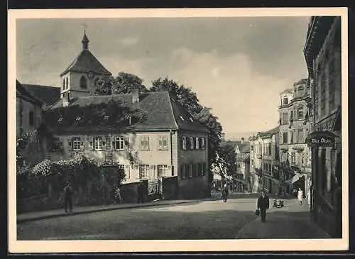 AK Pforzheim, Schlossberg mit Reuchlin-Museum und Schlosskirche