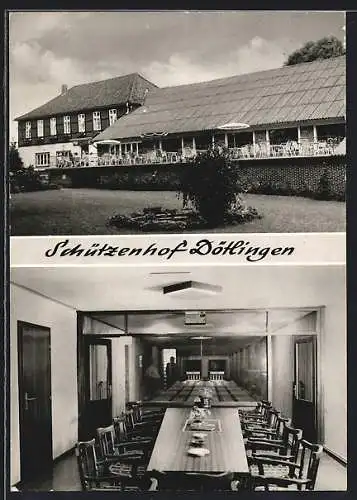 AK Dötlingen, Restaurant Schützenhof, Innen & Aussenansicht