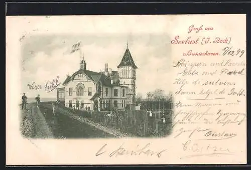 AK Bremerhaven, Gasthaus Seelust von J. Bock