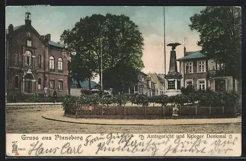 AK Pinneberg, Amtsgericht und Krieger Denkmal