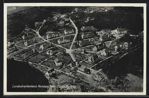 AK Homburg /Saar, Landeskrankenhaus vom Flugzeug aus